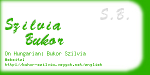 szilvia bukor business card